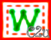 C2u letter W Sticker