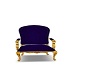 blue and gold chair