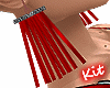 Frilly Red Earrings