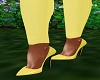 Yellow Casual Heels