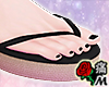蝶 Black Flip Flops