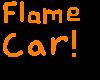 flaming sport car