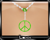 [xx] Peace Necklace /Grn