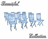 12 Folding Chairs Blue