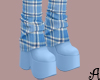 A| Plaid Boots Blue