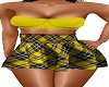 YELLOW PLAID SKIRT