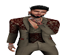 Floral tan suit