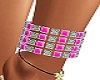 pink and diamond anklet
