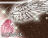 pink dia wing earrings