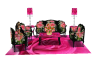 P0NK COUCH SET WITH POSE