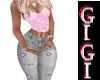 GM Love jean lace set pk