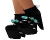 TEAL ROSE/SPIKE BOOTS