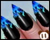 *Y* Blue Flame Nails