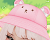 ⁘ pink bear hat