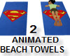 2 BEACH TOWELS ANIMATED
