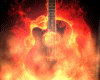 Flaming Fire Guitar