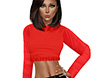 Red Ruffle Crop