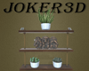 Shelves with monkeys