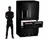 Black French Fridge ANI