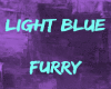 Light blue furry tail