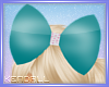 Kids Teal Dotted Bow
