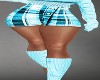 Heart Teal Plaid Skirt