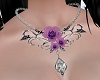 Necklace violet rose–a