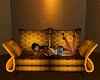 comfy gold couch