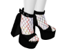V+ Fishnet Heels Pink