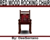 RED WOOD ROCKING CHAIR