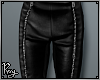 Black Leather Zip Pants