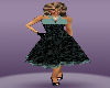 Blk/Teal Swing Dress