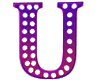Purple Letter U
