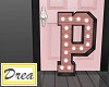 P Letter Pink/Grey