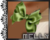 ~M. Green Bow Earrings