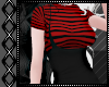 [Striped Dress] Blk/Red
