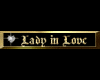 Lady in Love gold tag