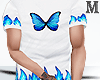 Blue Flame Butterfly Top