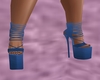 Basic blue strappy heels