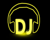Neon Yellow DJ Sign