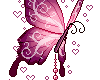 heart butterfly dangle