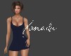 X Strap Dress Navy