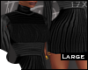 HIGH NECK PLEATED BLACK