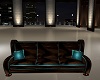Brown & Teal Couch 