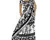 white and black sari