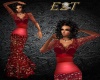 *E2T* Red Laced Dress
