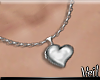 V| Silver Heart Locket