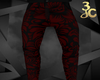 Red floral pants