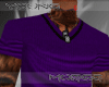YH | Purple V Neck Shirt