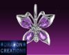 purple butterfly necklac